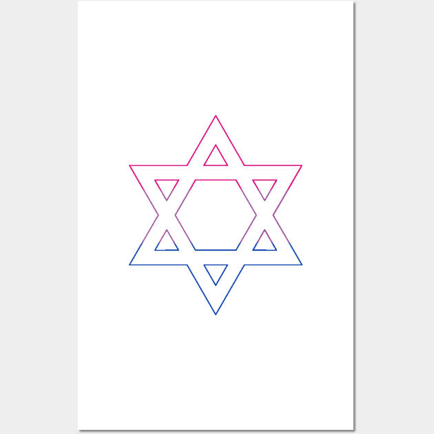 Star of David (bi pride edition) Wall Art by ThePureAudacity